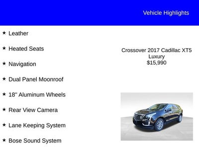 2017 Cadillac XT5 Luxury FWD