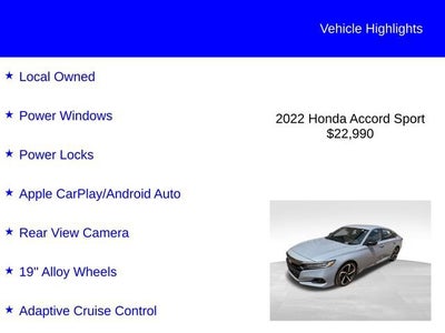 2022 Honda Accord Sedan Sport