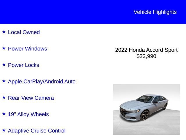 2022 Honda Accord Sedan Sport