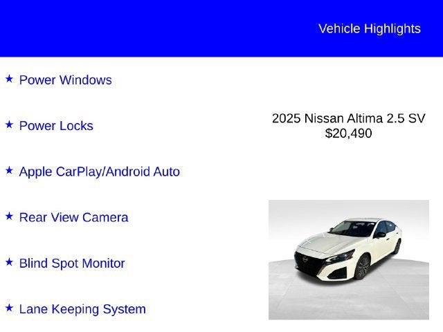 2025 Nissan Altima SV