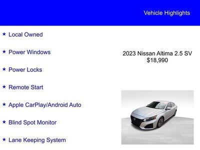 2023 Nissan Altima 2.5 SV