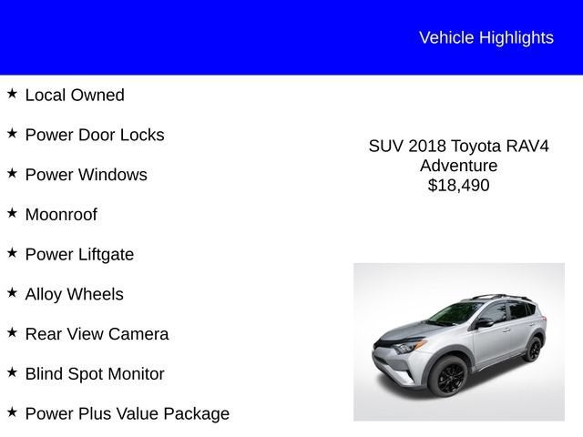 2018 Toyota RAV4 Adventure
