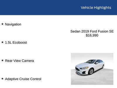 2019 Ford Fusion SE
