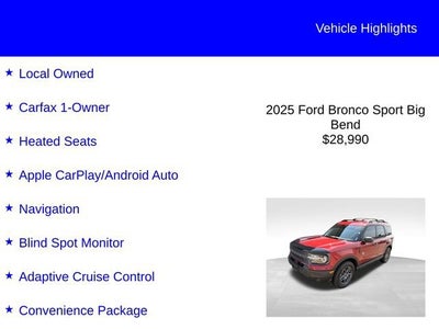 2025 Ford Bronco Sport Big Bend