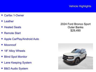 2024 Ford Bronco Sport Outer Banks