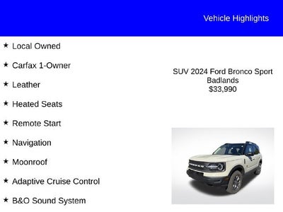 2024 Ford Bronco Sport Badlands