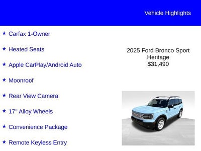 2025 Ford Bronco Sport Heritage