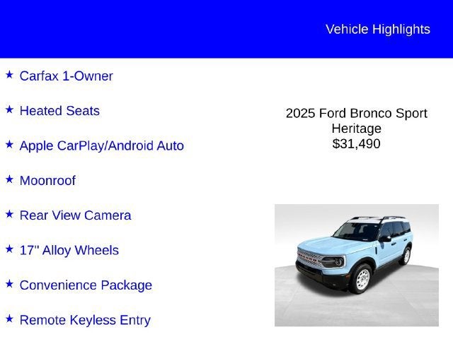 2025 Ford Bronco Sport Heritage