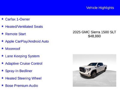 2025 GMC Sierra 1500 SLT
