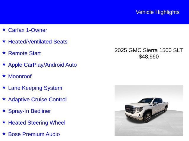 2025 GMC Sierra 1500 SLT