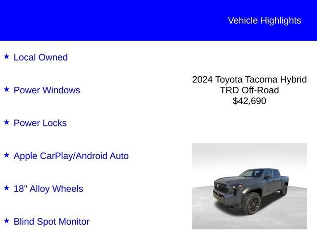 2024 Toyota Tacoma 4WD TRD Off Road Hybrid
