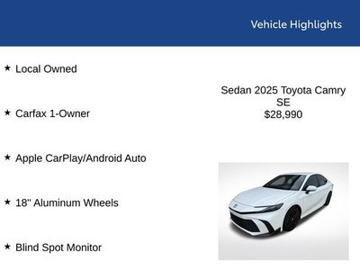 2025 Toyota Camry SE