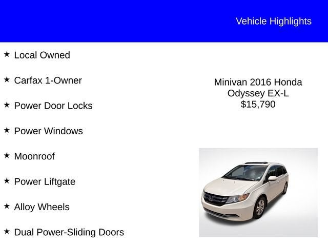 2016 Honda Odyssey EX-L