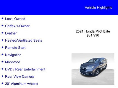 2021 Honda Pilot Elite