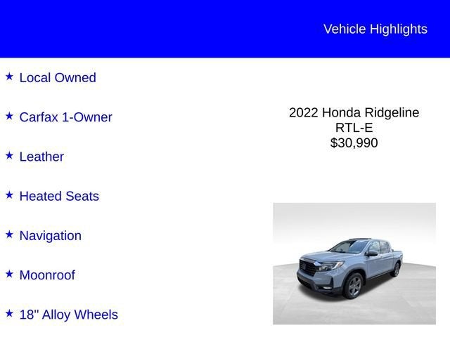 2022 Honda Ridgeline RTL-E