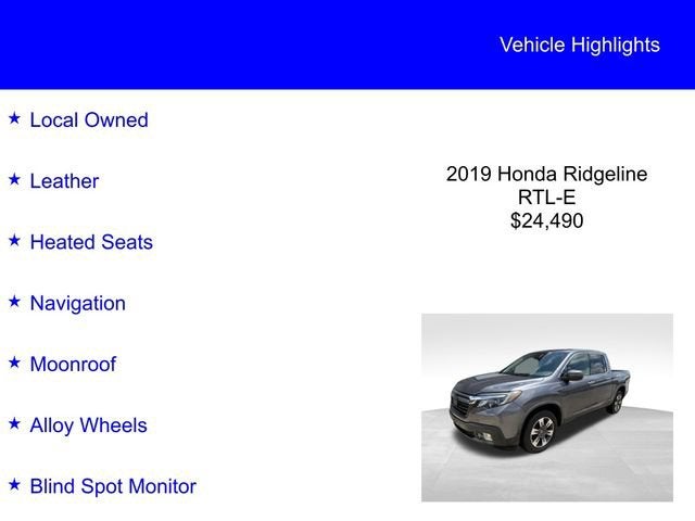 2019 Honda Ridgeline RTL-E