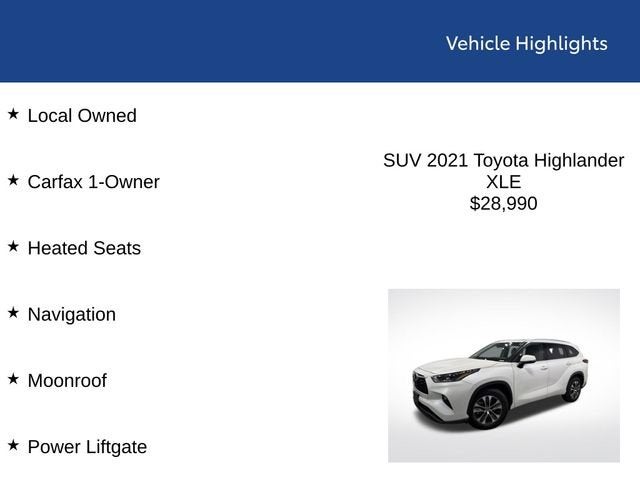2021 Toyota Highlander XLE