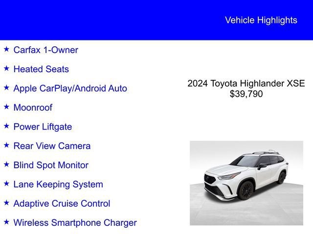 2024 Toyota Highlander XSE