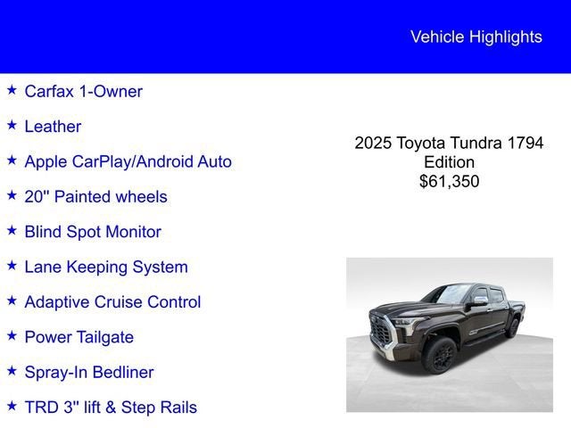 2025 Toyota Tundra 4WD 1794 Edition