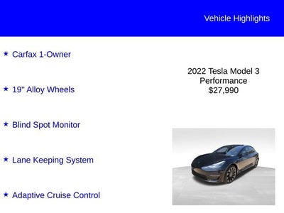 2022 Tesla Model 3 Performance