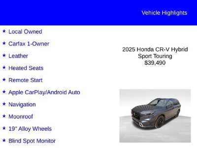 2025 Honda CR-V Hybrid Sport Touring
