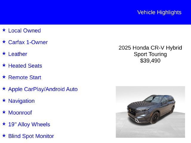 2025 Honda CR-V Hybrid Sport Touring