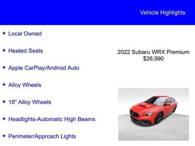 2022 Subaru WRX Premium