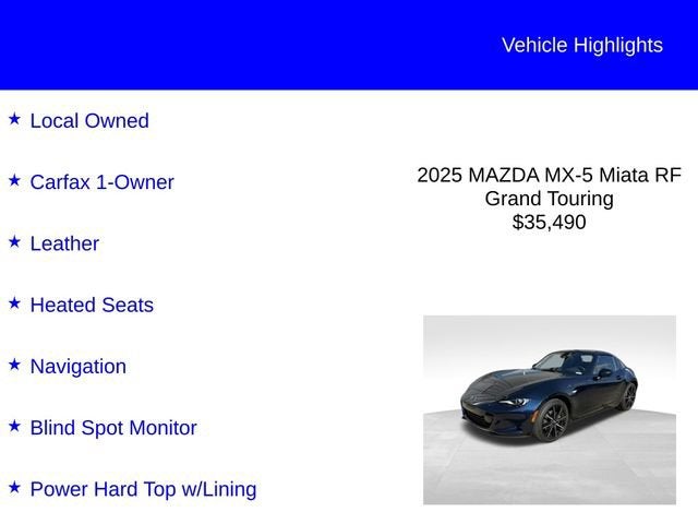 2025 Mazda Mazda MX-5 Miata RF Grand Touring