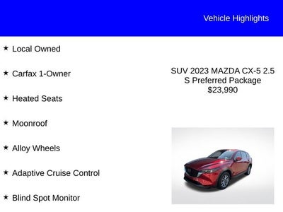 2023 Mazda Mazda CX-5 2.5 S Preferred Package