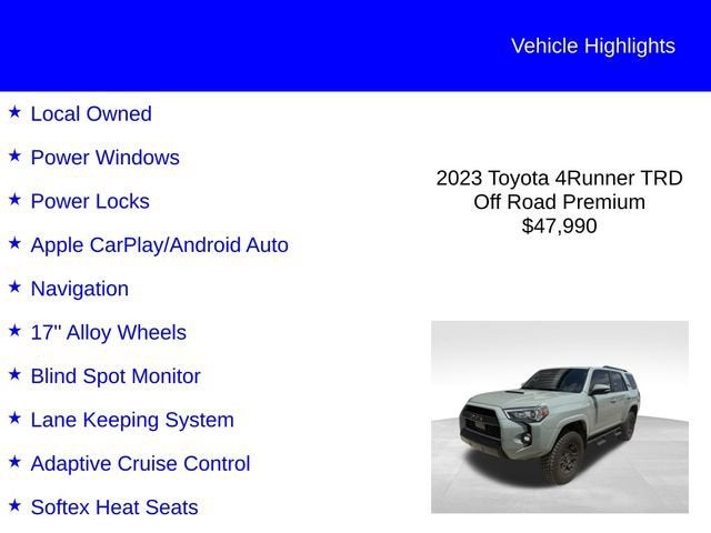 2023 Toyota 4Runner TRD Off Road Premium