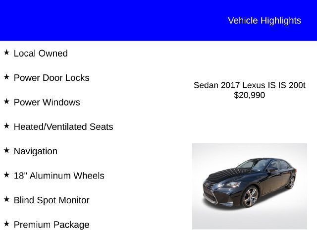 2017 Lexus IS 200t