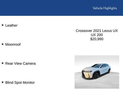 2021 Lexus UX UX 200