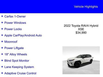 2022 Toyota RAV4 Hybrid XSE