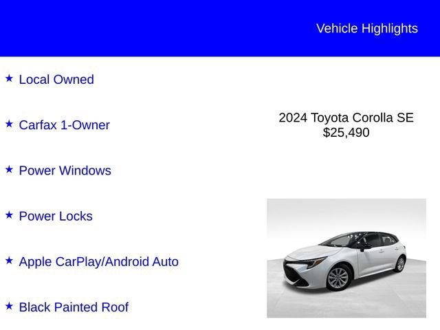 2024 Toyota Corolla Hatchback SE