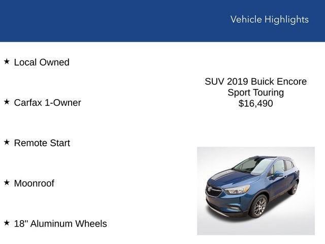 2019 Buick Encore Sport Touring