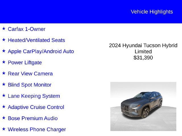2024 Hyundai Tucson Hybrid Limited
