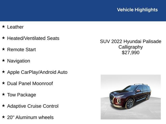 2022 Hyundai Palisade Calligraphy