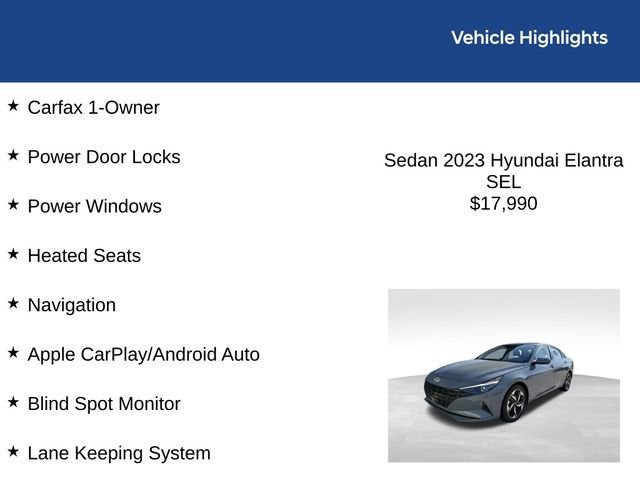 2023 Hyundai Elantra SEL