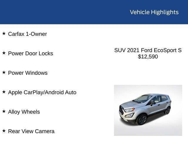 2021 Ford EcoSport S