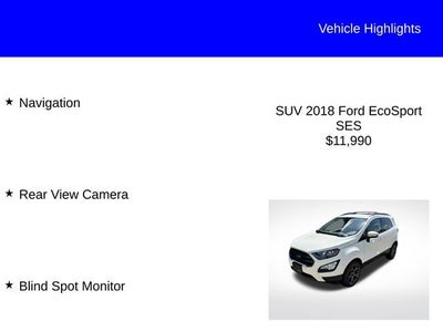 2018 Ford EcoSport SES