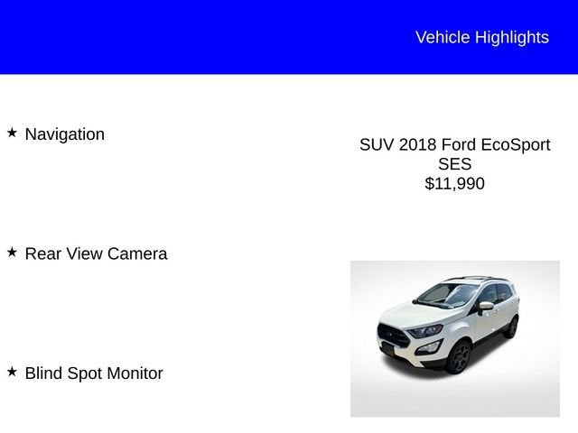 2018 Ford EcoSport SES